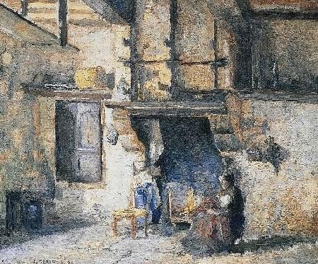 Camille Pissarro Die Kuche in Piettes Haus, Montfoucault oil painting image